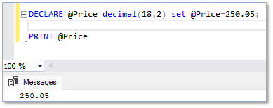 Tipovi podataka u SQL-u decimal