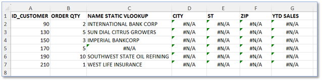 Excel Vlookup