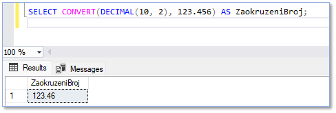 Konverzija tipova podataka u SQL-u