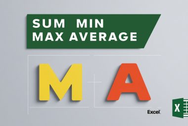 Excel min max average sum